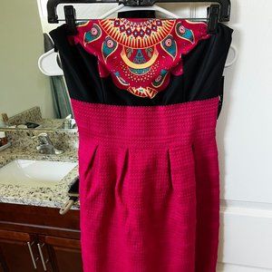 strapless mini dress